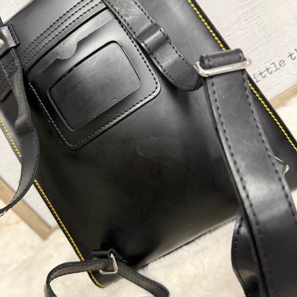 Dr. Martens Black Leather Backpack Unisex Travel Grunge 90s Blogger Classic - Picture 13 of 13